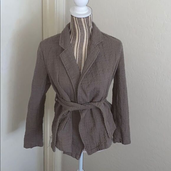 Free People Brown Belt Jacket Boho Work Business Casual - Picture 1 of 6